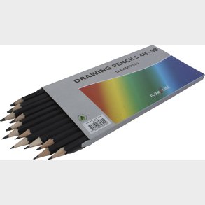 Tegneblyant - Hrdhed B,2b,4b,5b,6b,8b,9b,hb,h,2h,3h,4h - 12 Stk.