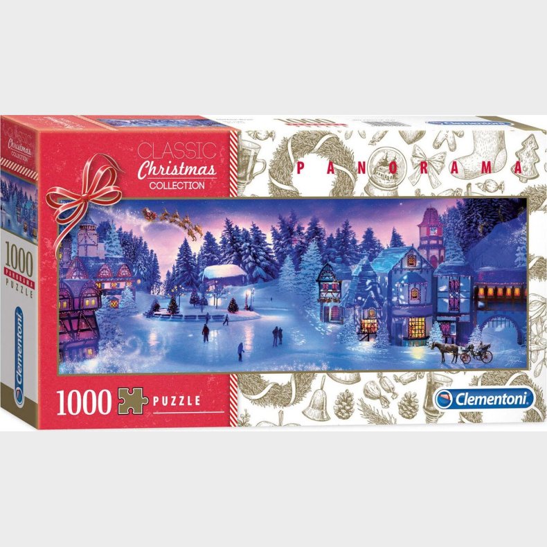 Clementoni Puslespil - Christmas - Panorama - 1000 Brikker