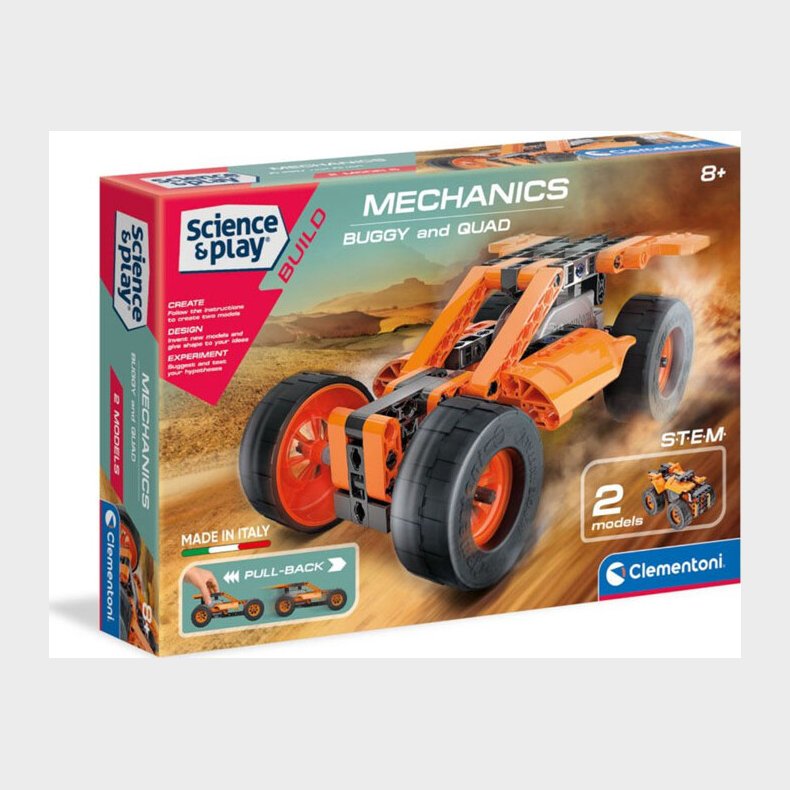 Clementoni - Science And Play Build - Mechanics - Buggy And Quad