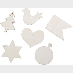 Trfigurer Til Dekoration - Str. Approx. 6x6  Cm - 24 Stk.