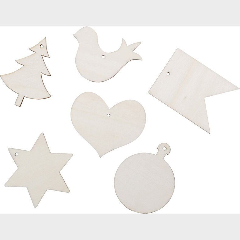 Trfigurer Til Dekoration - Str. Approx. 6x6  Cm - 24 Stk.