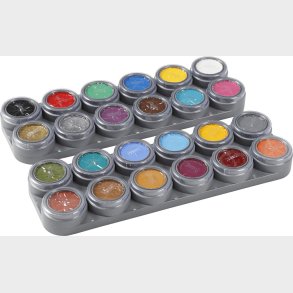 Grimas Ansigtsmaling - Sminke Palette Med 24 Farver - 24x2,5 Ml
