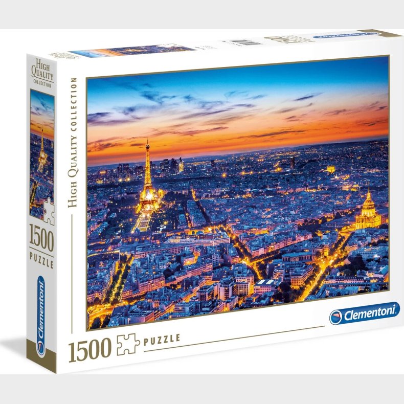 Clementoni Puslespil - Paris View - High Quality - 1500 Brikker