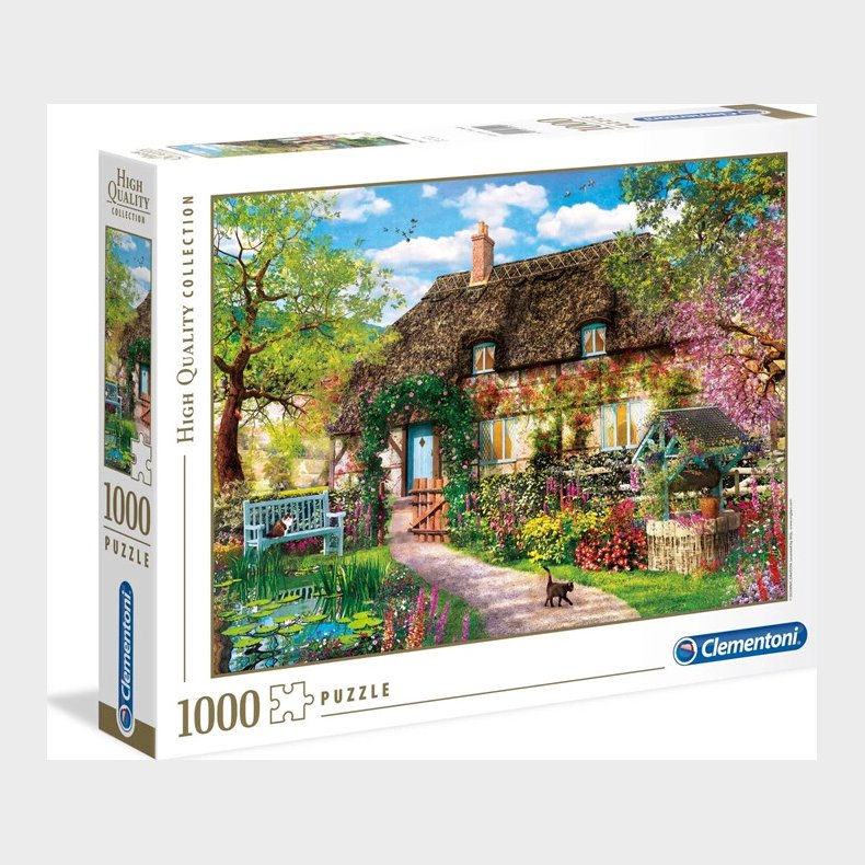 Clementoni Puslespil - Old Cottage - High Quality - 1000 Brikker