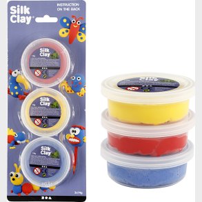 Silk Clay - 3 Farver - Modellervoks St - 3x14 G