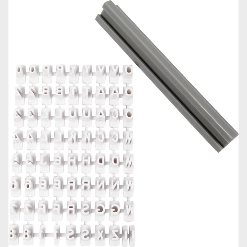 Stempelst - Bogstaver - Tal - H 6 Mm - Hvid