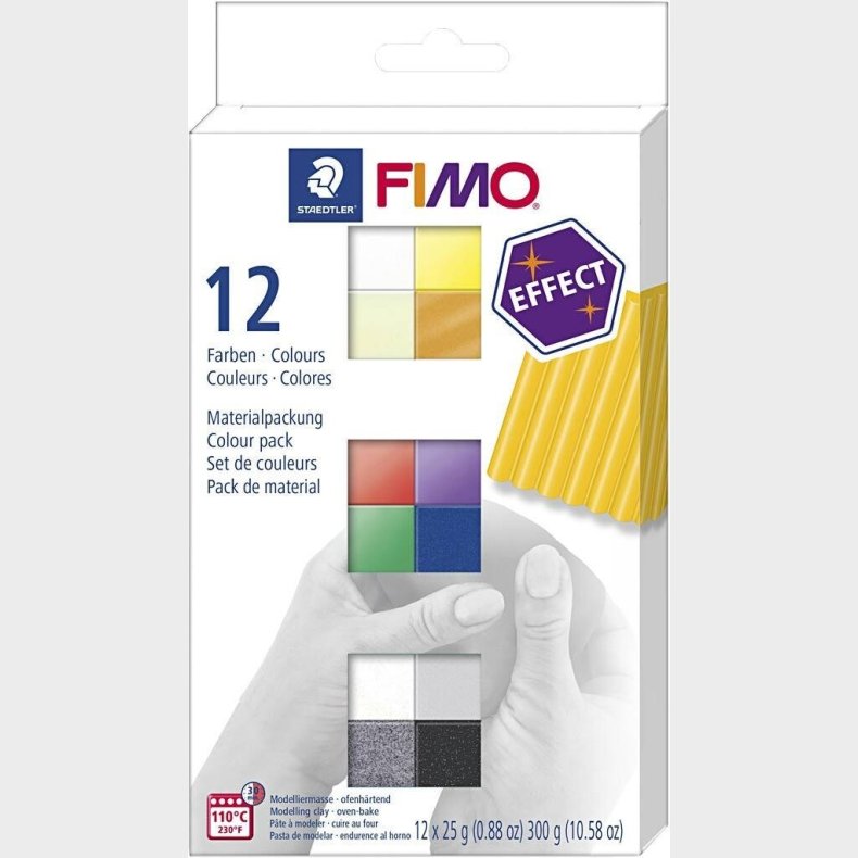 Fimo - Ler Til Ovn - Effect - Flere Farver - 12x25 G