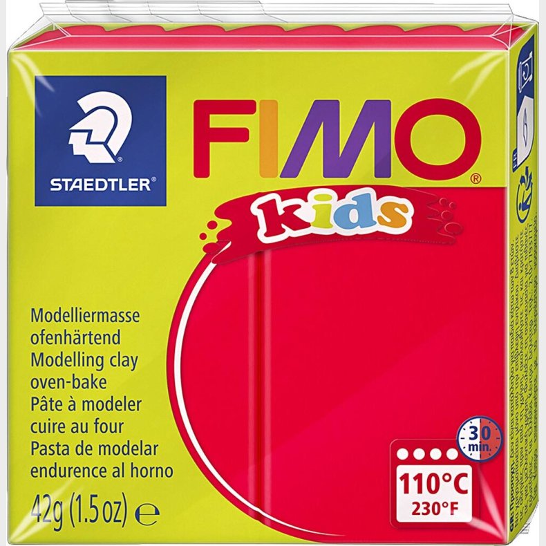 Fimo - Ler Til Ovn - Kids - Rd - 42 G