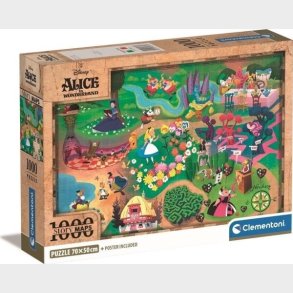 Disney Puslespil - Alice I Eventyrland - Clementoni - 1000 Brikker