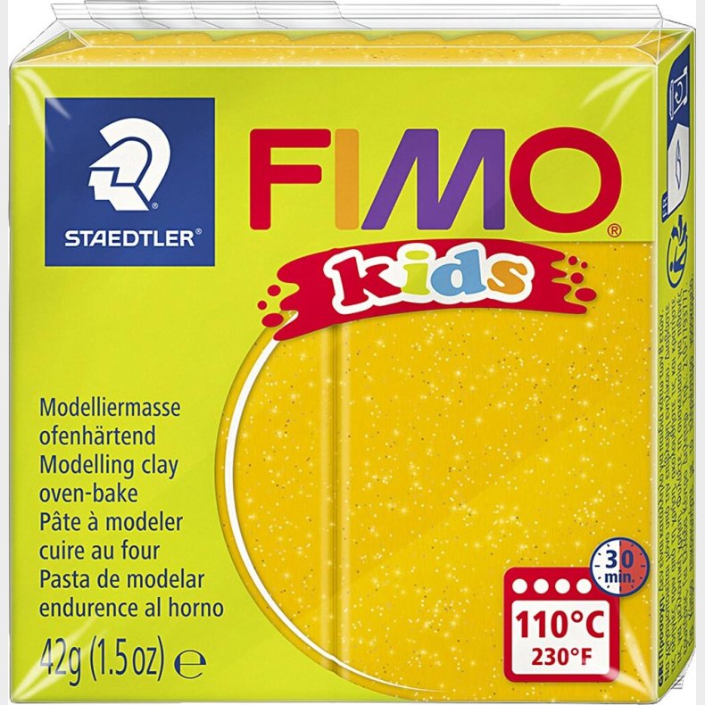 Fimo - Ler Til Ovn - Kids - Glitter - Guld - 42 G