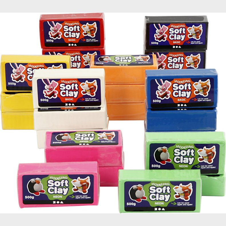 Soft Clay - Modellervoks St - 24x500 G