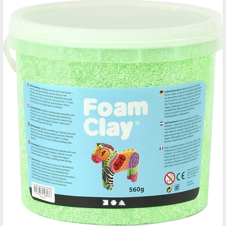 Foam Clay - Neon Grn - Modellervoks I Spand - 560 G