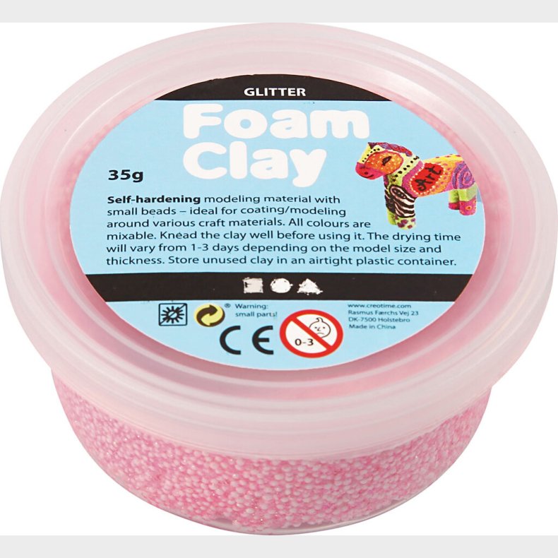 Glitter Foam Clay - Lyserd - Modellervoks - 35 G