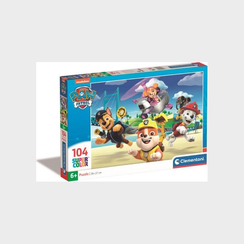 Paw Patrol Puslespil - Super Color - Clementoni - 104 Brikker