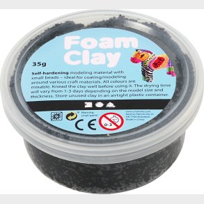 Foam Clay - Sort - Modellervoks - 35 G