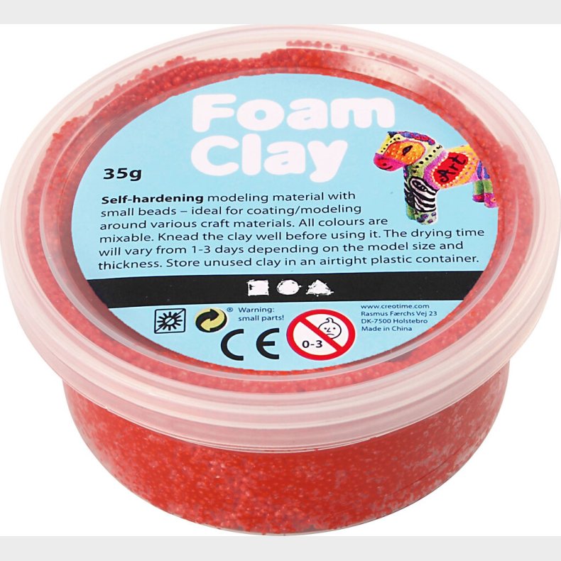 Foam Clay - Rd - Modellervoks - 35 G