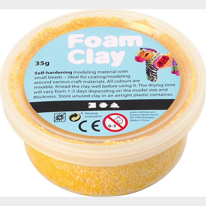 Foam Clay - Gul - Modellevoks - 35 G