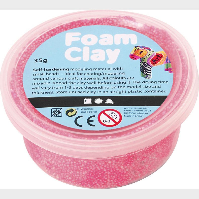 Foam Clay - Neon Pink - Modellervoks - 35 G