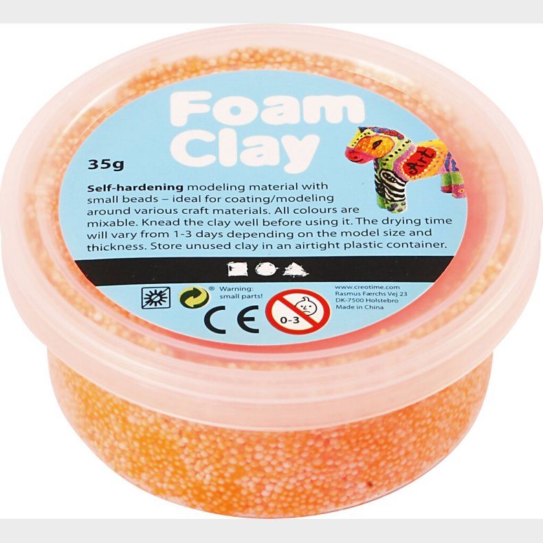 Foam Clay - Neon Orange - Modellervoks - 35 G