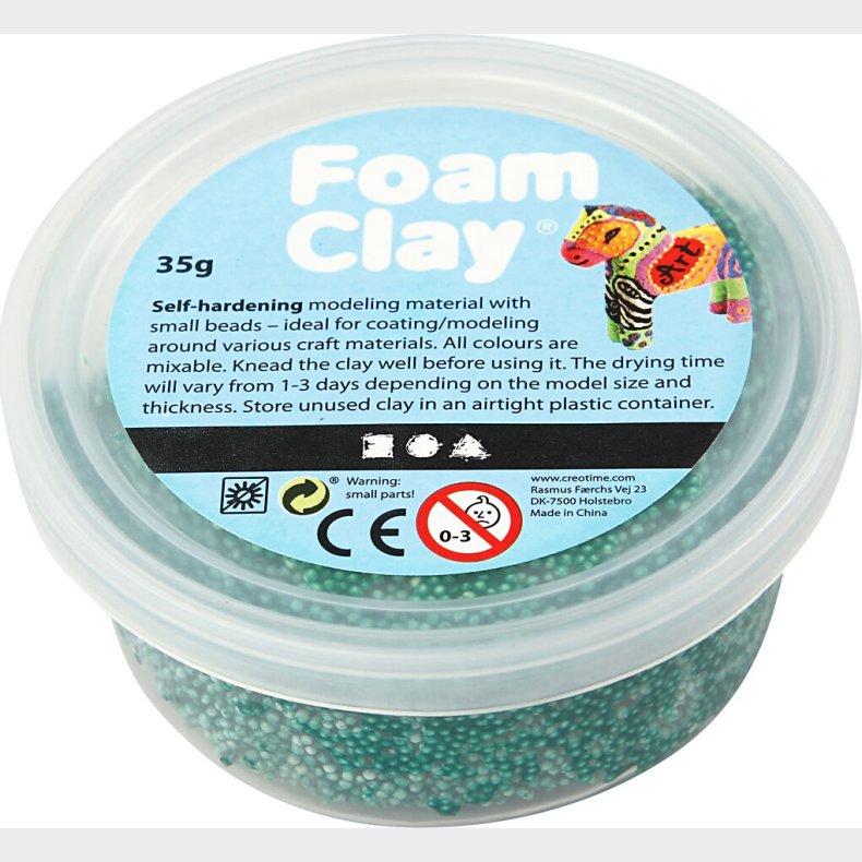 Foam Clay - Mrk Grn - Modellervoks - 35 G