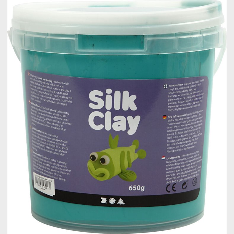 Silk Clay - Grn - Modellervoks I Spand - 650 G