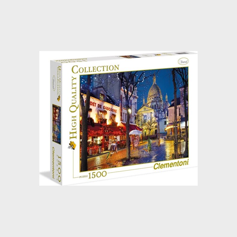 Clementoni Puslespil - Paris Montmartre - High Quality - 1500 Brikker