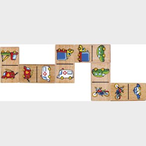 Domino Spil Til Brn - Kretjer - 28 Brikker - Viga