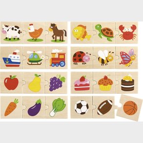 Viga Puslespil I Tr - Kategori Sortering - 8 Mini Puslespil