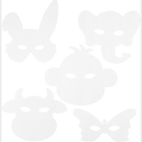 Mal Selv Masker - Dyr - Hvid - 16 Stk