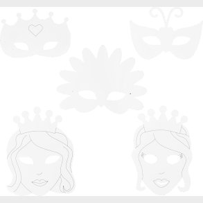 Mal Selv Masker - Eventyr - Hvid - 16 Stk