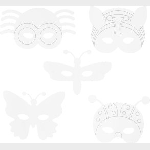 Mal Selv Masker - Insekter - Hvid - 16 Stk
