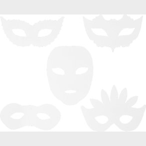 Mal Selv Masker - Teatermasker - Hvid - 16 Stk
