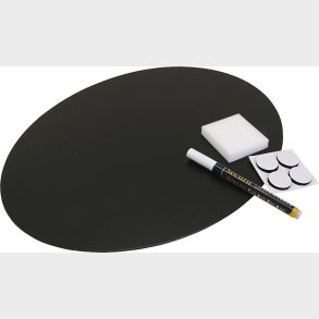 Udendrs Tavle - Oval - Str. 47x32x0,3 Cm - 1 Stk.