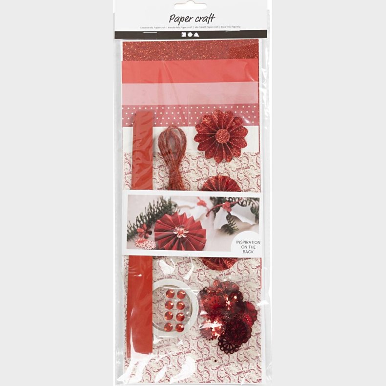 Kreativt Mix - Papirklip - Rd - Creme