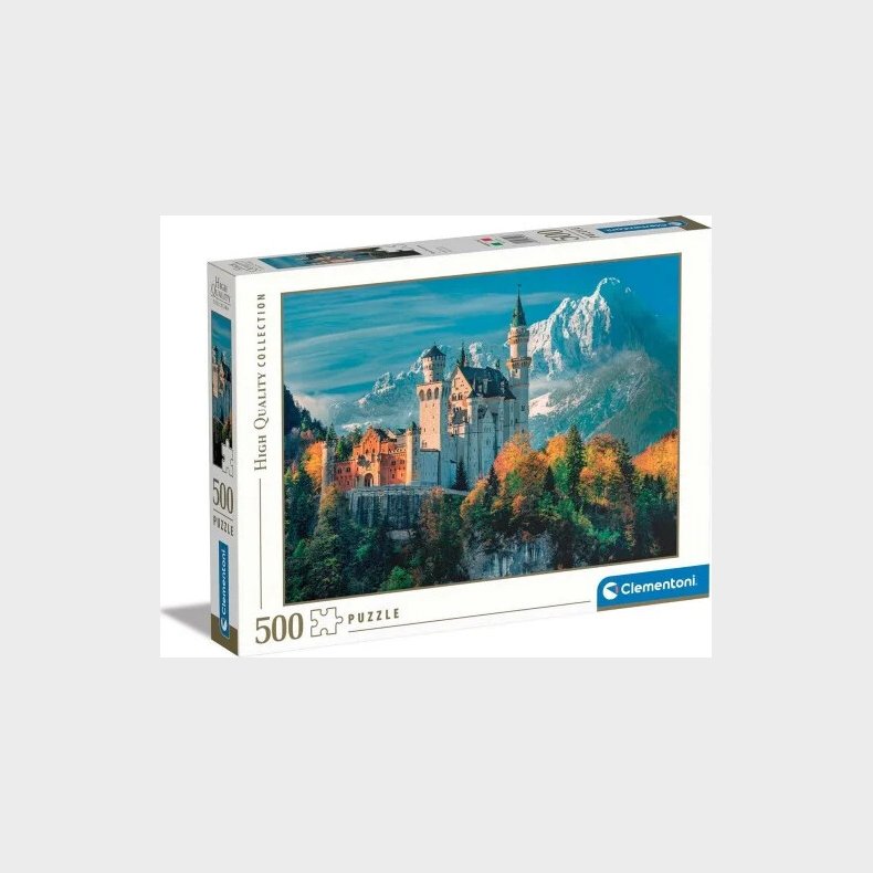 Clementoni Puslespil - Neuschwanstein - High Quality - 500 Brikker