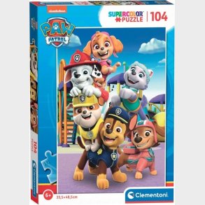 Paw Patrol Puslespil - Super Color - Clementoni - 104 Brikker