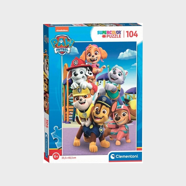 Paw Patrol Puslespil - Super Color - Clementoni - 104 Brikker