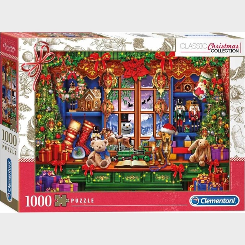 Clementoni Puslespil - Ye Old Christmas Shop - 1000 Brikker