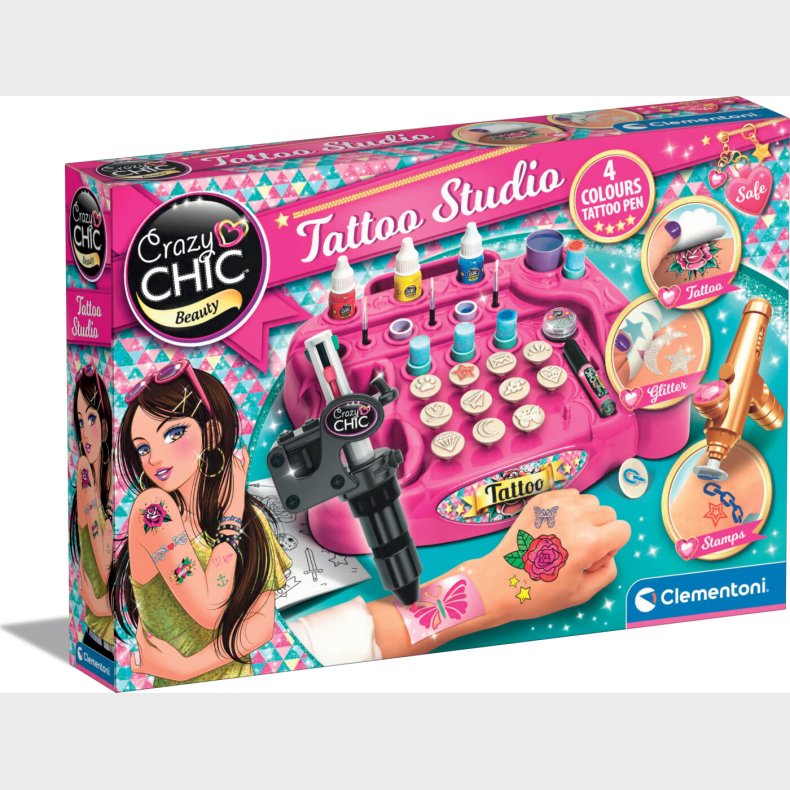 Tatoveringer Til Brn - Tattoo Studio - Crazy Chic - Clementoni