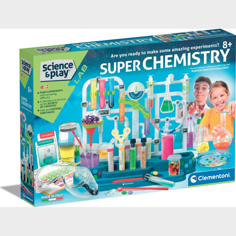 Clementoni - Kemist Til Brn - Super Chemistry - Science &amp; Play