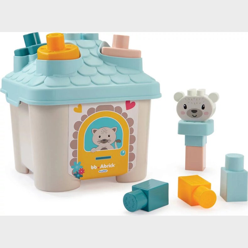 Puttekasse - Hus - 1 r - Ecoiffier Abrick - 11 Dele