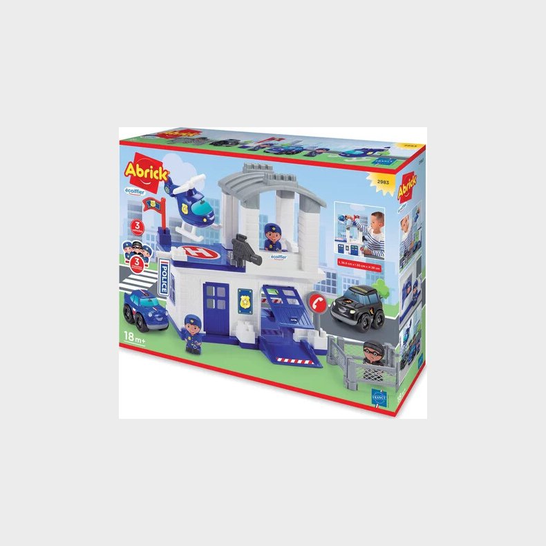 Politistation Legetj Med Figurer Og Kretjer - Ecoiffier Abrick 2983