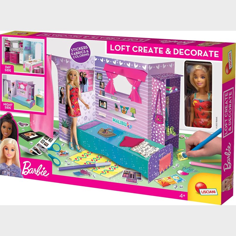 Barbie Legetj - Loft Skab Og Indret Med Dukke