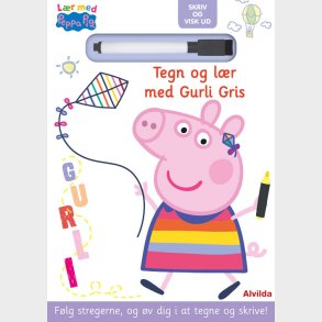 Peppa Pig - Tegn Og Lr Med Gurli Gris - Skriv Og Visk Ud - Diverse - Bog