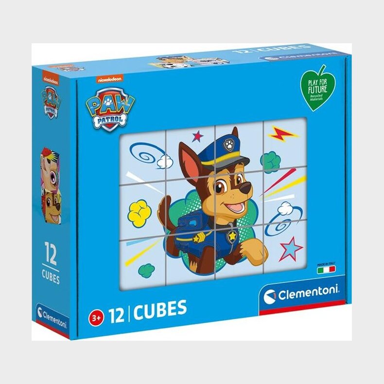 Paw Patrol Puslespil - 12 Kuber - Clementoni