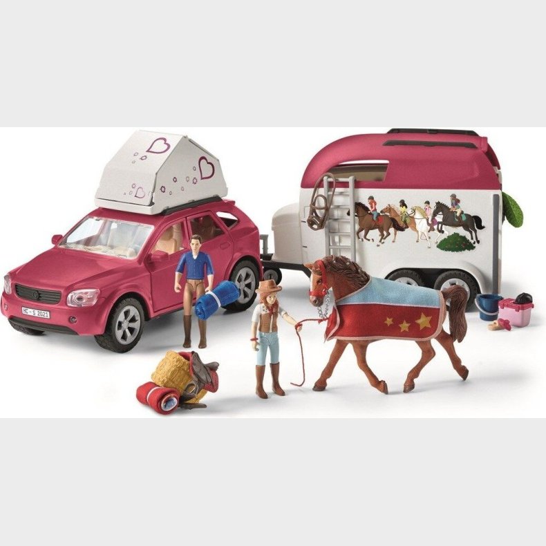 Schleich Horse Club - Bil Med Hestetrailer Og Tilbehr - 42535