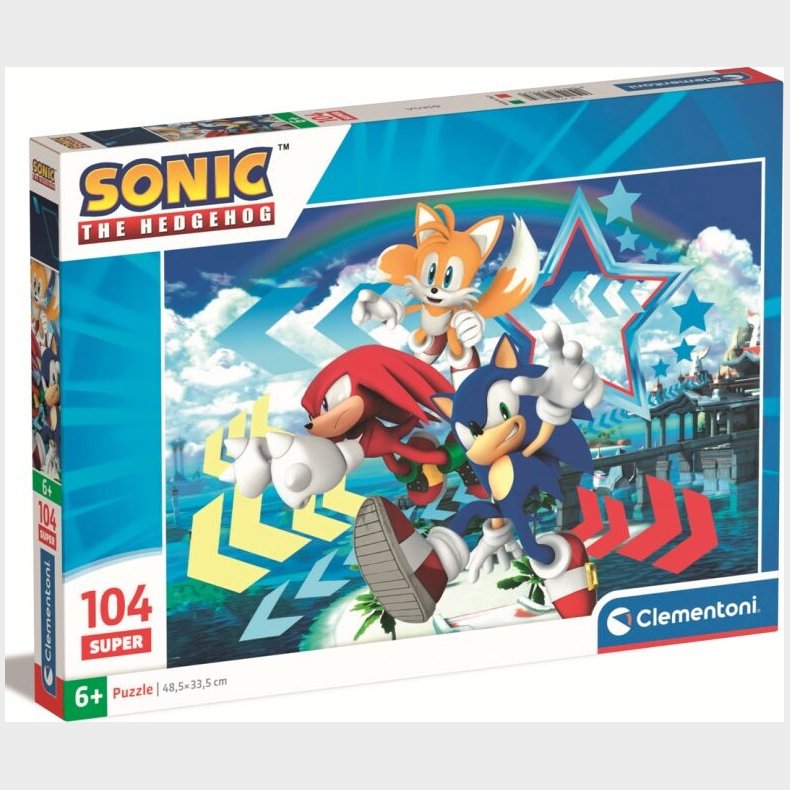 Sonic Puslespil - 104 Brikker - Clementoni