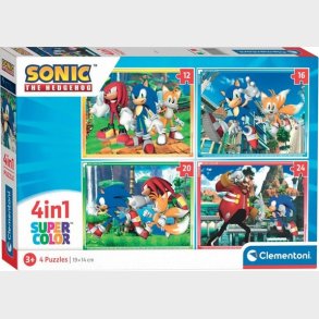 Sonic Puslespil -  Super Color - Clementoni - 4 Stk