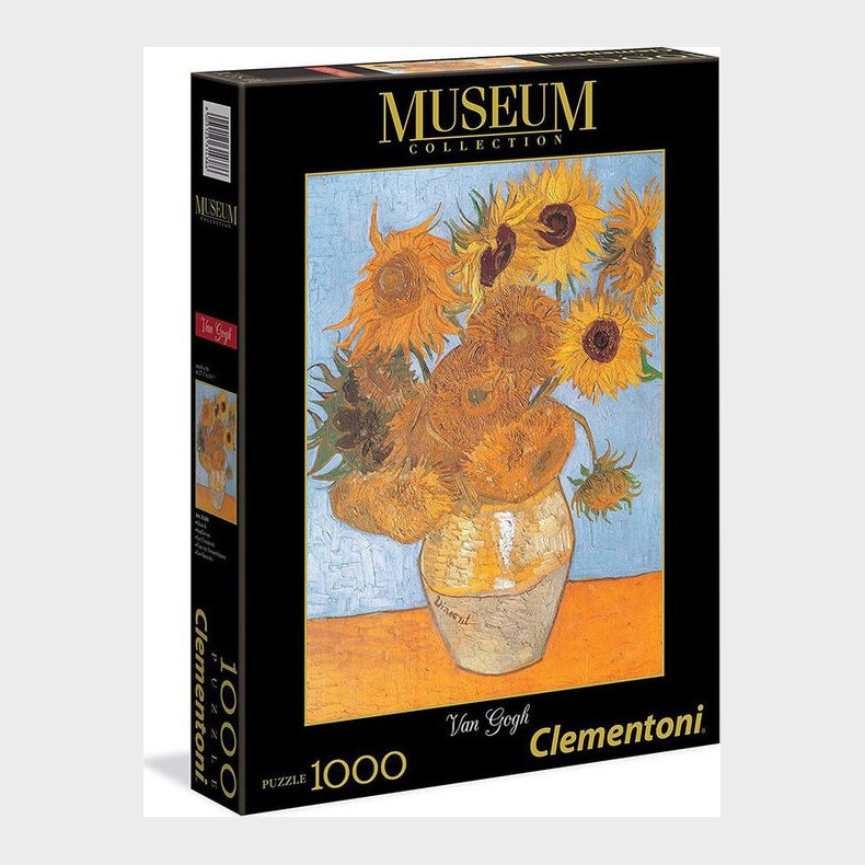 Clementoni Puslespil - Van Gogh Solsikke - Museum - 1000 Brikker