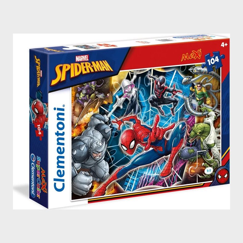 Spider-man Puslespil - Maxi - 104 Brikker - Clementoni